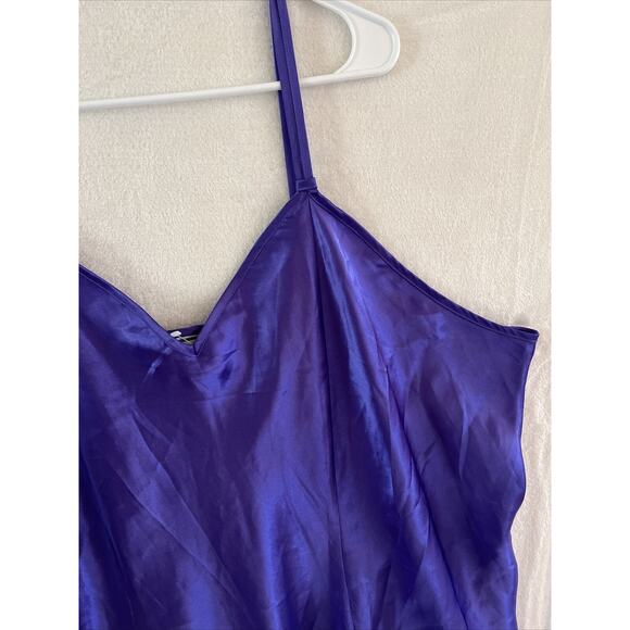 Intimate Moments Satin Nightgown Size 26 Purple Chemise Silky USA Vintage NOS - Picture 3 of 11